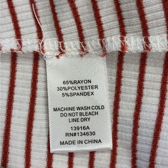 ANTHROPOLOGIE SUNDAY IN BROOKLYN Striped Tank Red White Women’s Size XS - Picture 3 of 5
